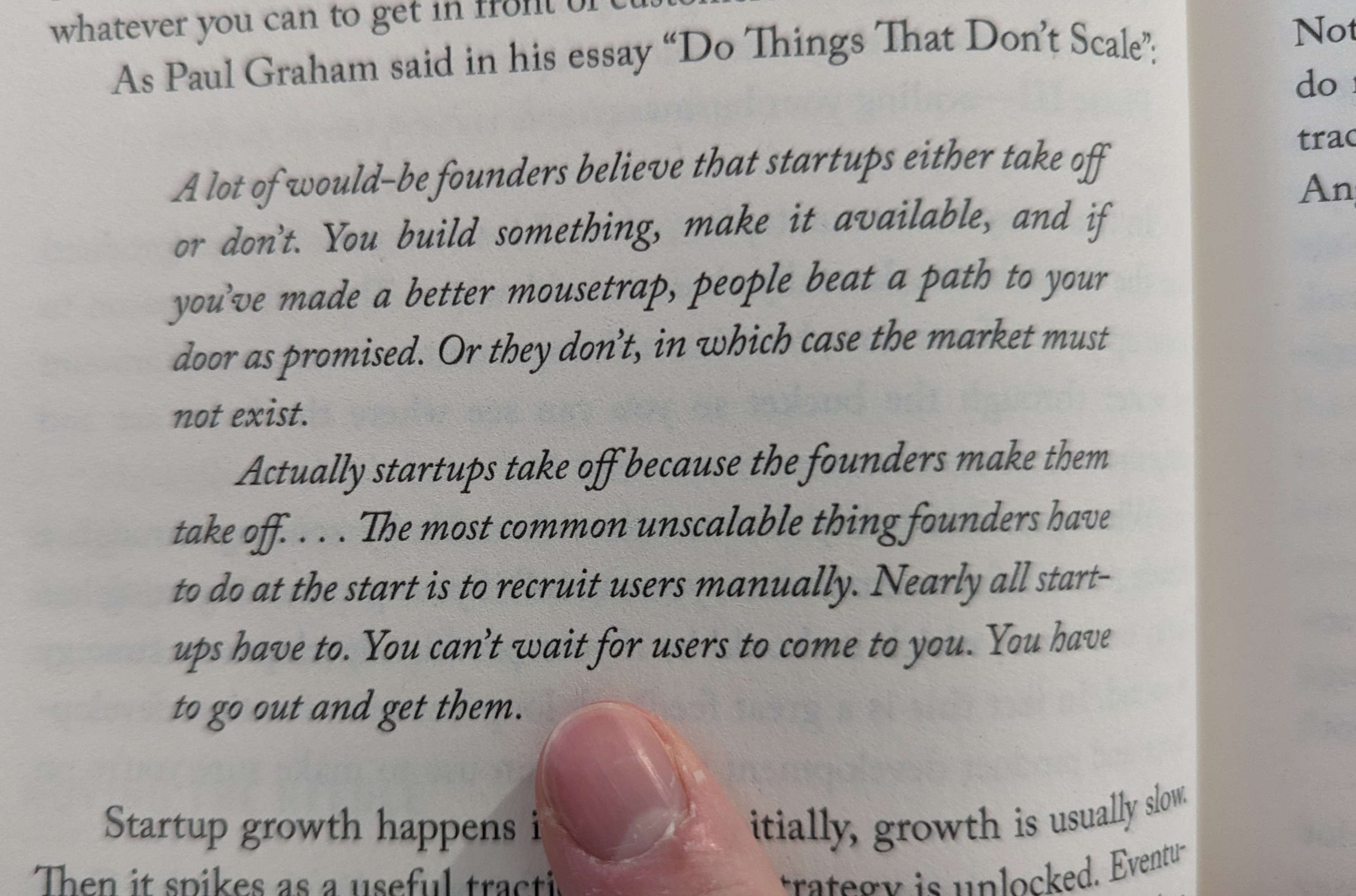 Do things that dont scale